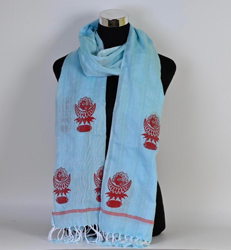 Hand-Woven Stole With Assamese Traditional Motifs